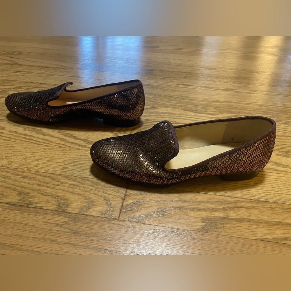 Cole Haan “Sabrina” Nike Air Bronze Brown Sequins Flat Loafer Slip-Ons - Sz. 7 - Picture 7 of 12
